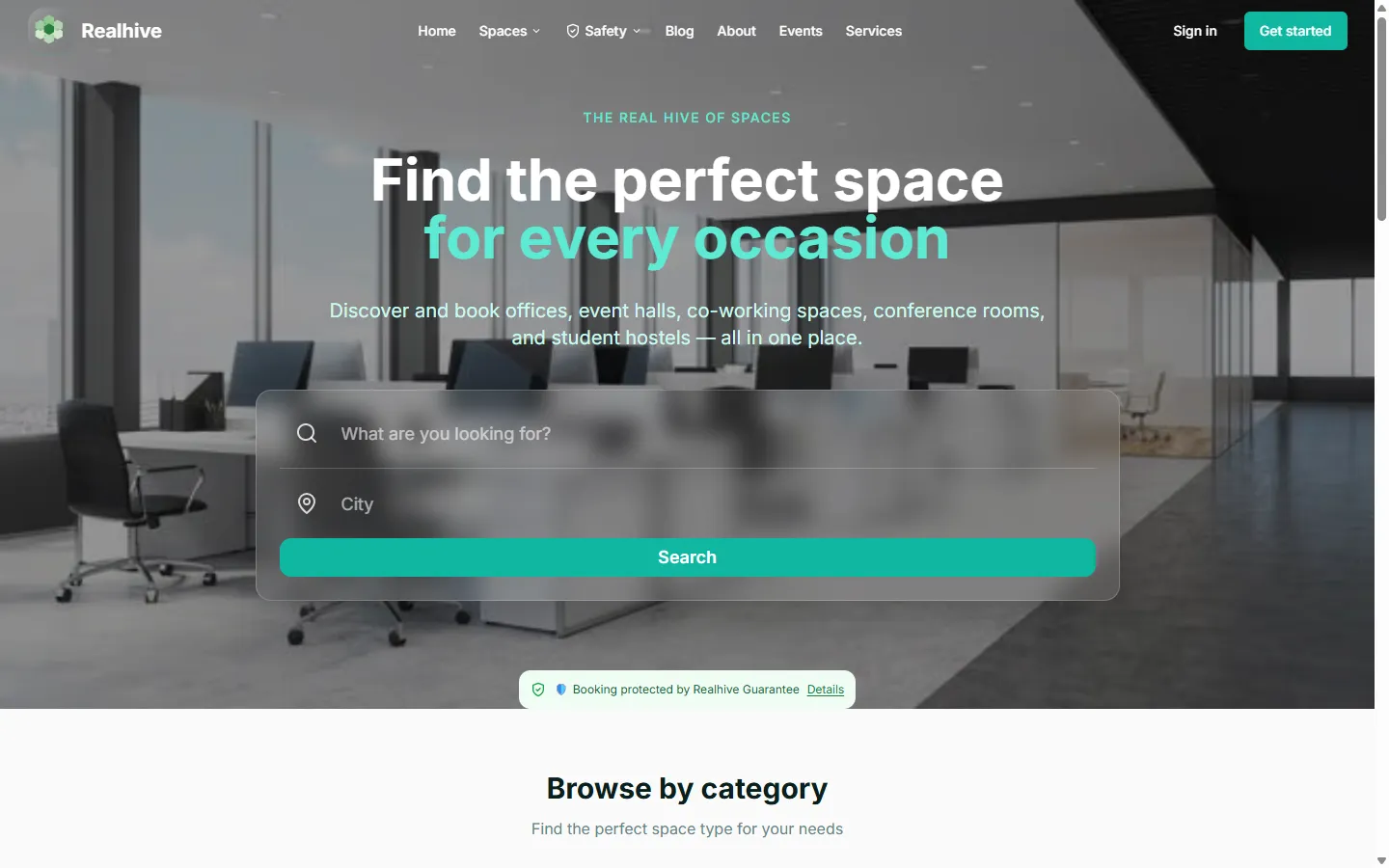 Realhive website