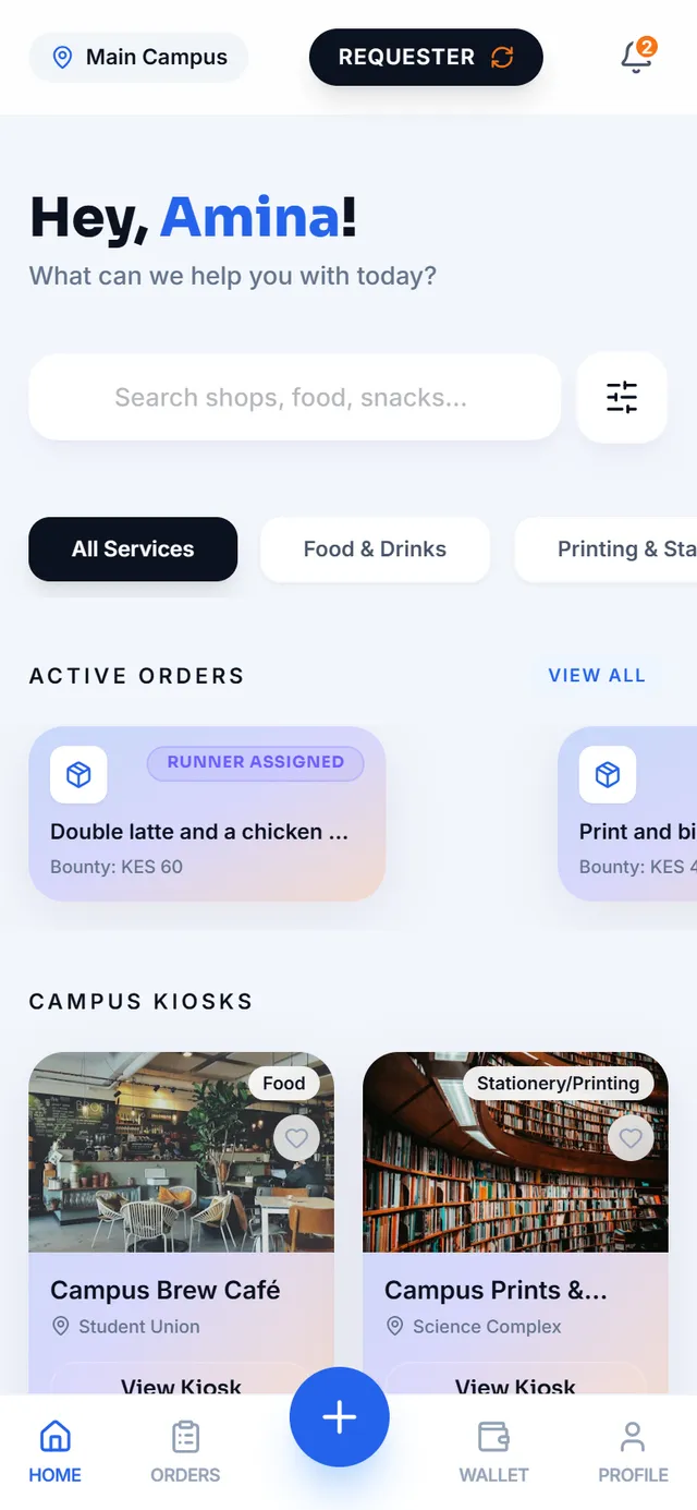 Errandly on mobile